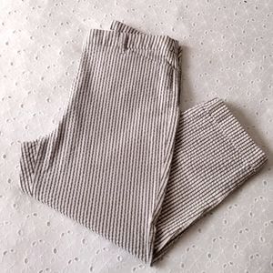 Jones New York Seersucker Pants Brown White Size 10 Signature Capri